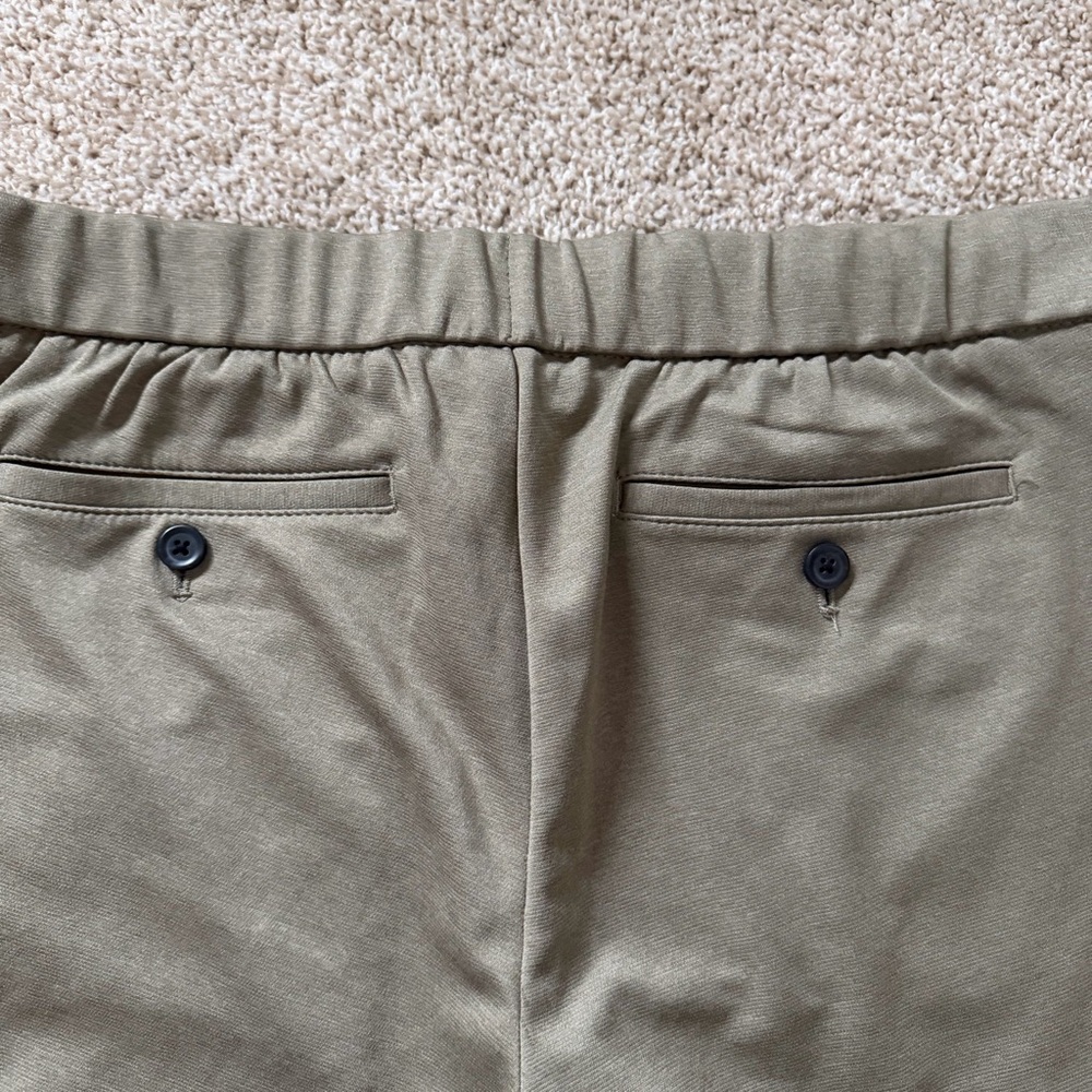 Bonobos Off Duty Elastic Waist Pants Mens Medium Short Green Stretch Work Travel - Picture 7 of 11